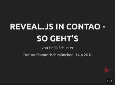 Reveal.js in Contao - So geht's